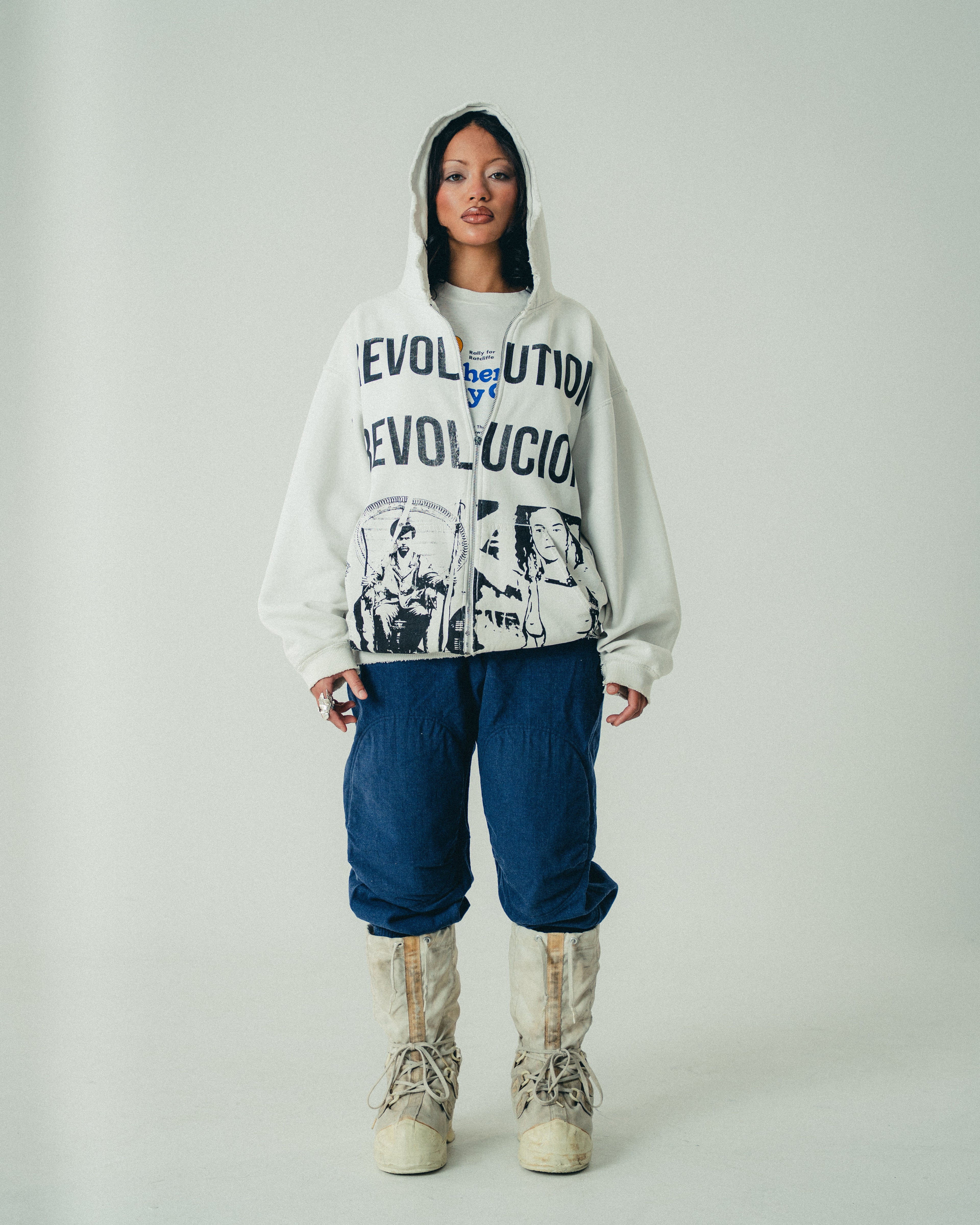 WHITE REVOLUTION ZIP UP