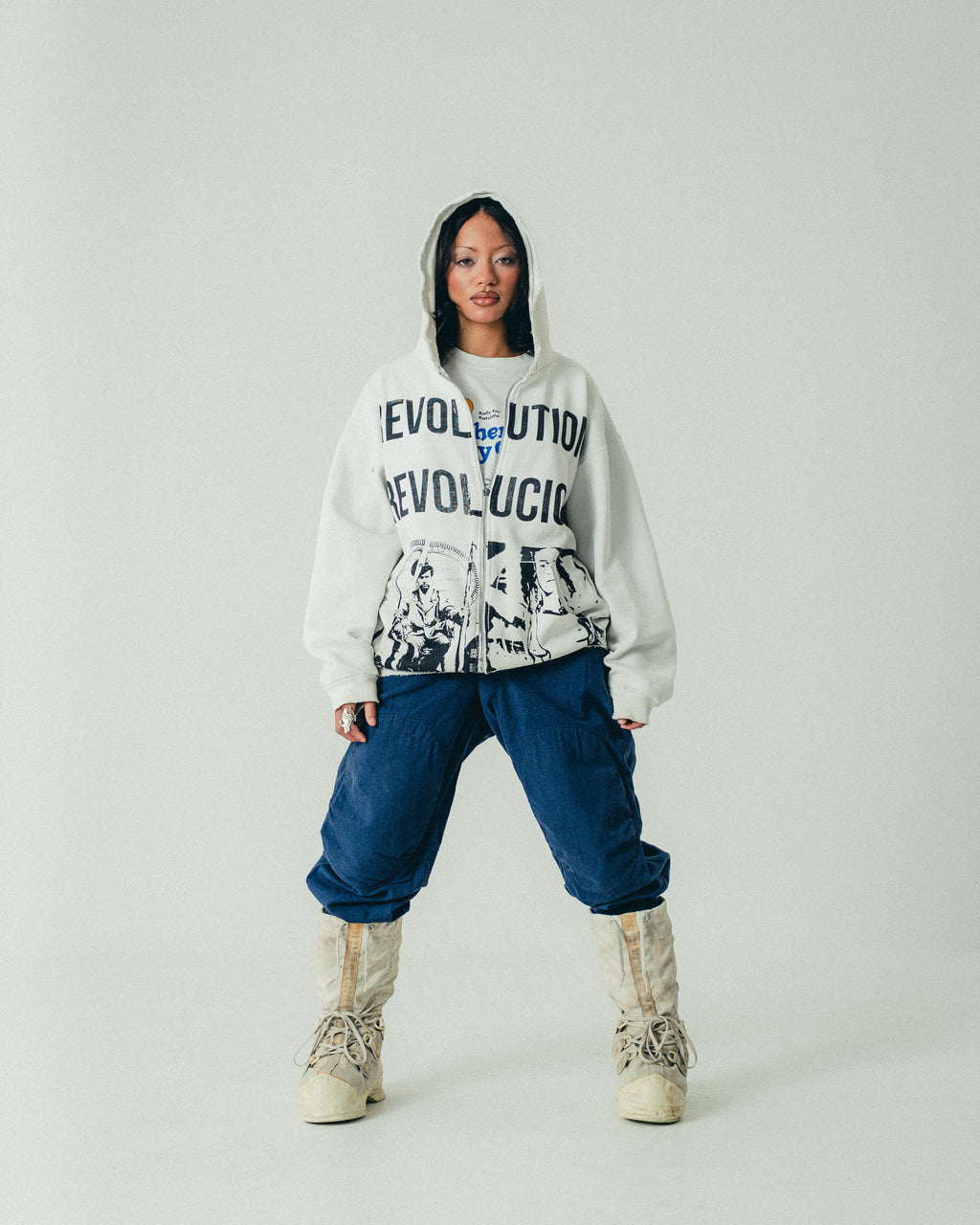 WHITE REVOLUTION ZIP UP