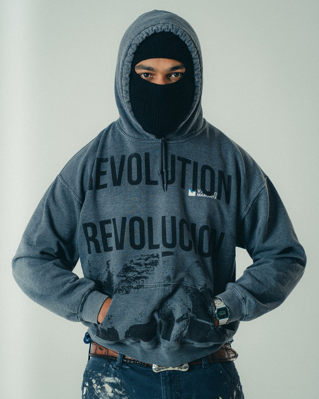 GREY REVOLUTION HOODIE